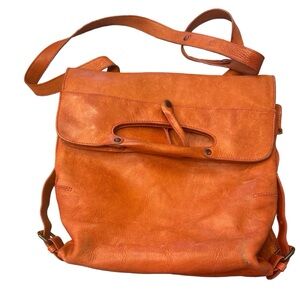 Aunts & Uncles Tan Leather Mrs. Mince Pie Backpack